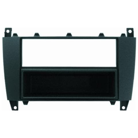 Adattatore autoradio Mascherina cornice con foro ISO / Doppio Iso / Doppio DIN colore nero Mercedes C 03322 - Foto 1