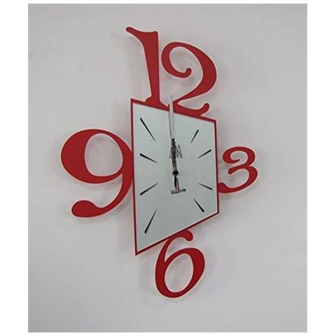 Orologio Parete Prospettiva Colore Rosso - Foto 2