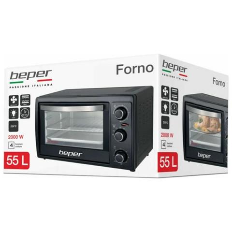 Beper - Fornetto Elettrico Ventilato Capacità 55 Litri Potenza 2000 Watt  Colore Nero - ePRICE