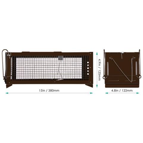 Trappola Per Topi 32×13×13cm - Ferro Gabbia Trappola Professionale Per Catturare Mouse, Topo, Criceto, Talpa, Donnole, Marmotte Senza Ucciderli - Foto 2