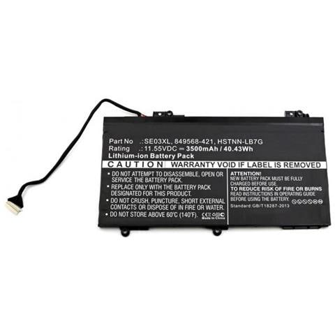 Mbxhp-ba0158 Ricambio Per Laptop Batteria (laptop Battery For Hp 40wh - Li-ion 11.55v 3500mah Black, - 40wh Li - Foto 1