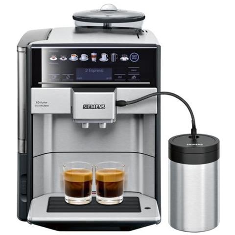 EQ. 6 plus Libera installazione Automatica Macchina per espresso 1.7L 2tazze Nero, Acciaio inossidabile - Foto 1