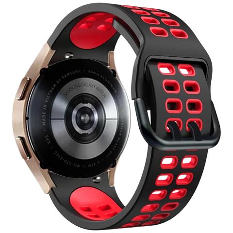 Bracciale Per Galaxy Watch 115mm S /m Extreme Sport Edition In Silicone, Nero / Rosso - Foto 8
