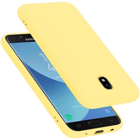 Custodia Compatibile Con Samsung Galaxy J7 2017 / J7 Pro In Liquid Giallo - Coperchio Protettivo In Silicone Tpu Flessibile - Foto 1