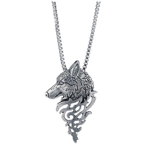 Collana Con Pendente Lupo Silver - Foto 1