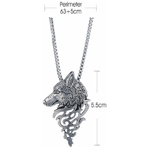 Collana Con Pendente Lupo Silver - Foto 4