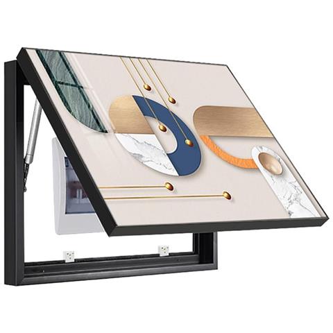 Scatola Elettrica Contatori Copertura,scatola Di Distribuzione Elettrica Scatola Decorativa,decorazione Per Quadri Elettrici, con Supporti Asta Idraulica,telaio In Lega Di Alluminio 40 X 30 Cm, Quandes®q8 - Foto 1