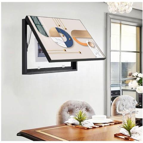 Scatola Elettrica Contatori Copertura,scatola Di Distribuzione Elettrica Scatola Decorativa,decorazione Per Quadri Elettrici, con Supporti Asta Idraulica,telaio In Lega Di Alluminio 40 X 30 Cm, Quandes®q8 - Foto 7