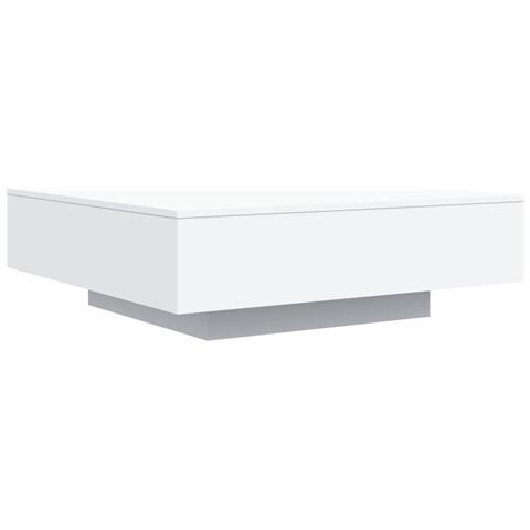 Tavolino Da Soggiorno Con Luci Led Bianco 100x100x31 Cm - Foto 3