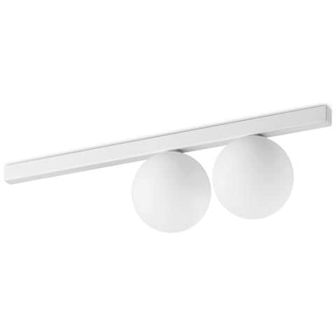 Plafoniera Contemporaneo Binomio Metallo Bianco 2 Luci G9 4w 3000k Ip20 - Foto 1
