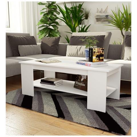 Tavolino da caff? KAMI, 120x50x45 cm, Colore Bianco - Foto 5