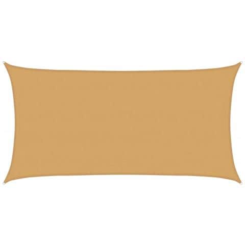Vela Parasole 160 G /m Rettangolare Sabbia 4x7 M In Hdpe - Foto 1