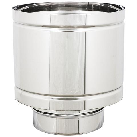 Fumaiolo Comignolo Cappello Antivento A Forma Di Botte Acciaio Inox Da 8 A 25 Cm - 20 Cm - Foto 1