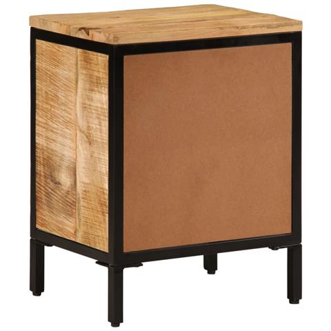 Comodino 40x30x52,5 Cm In Legno Massello Di Mango Grezzo - Foto 10