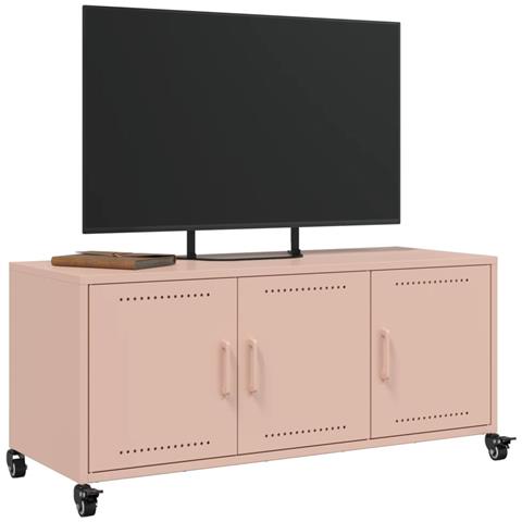 Mobile TV Rosa 100,5x39x43,5 cm in Acciaio - Foto 2