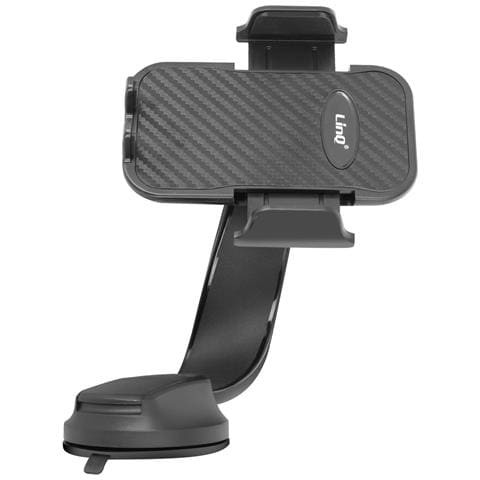 Supporto Auto Per Smartphone Morsetti Regolabili Fissaggio Ventosa, Nero - Foto 8