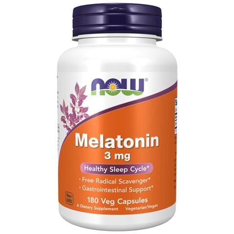 Melatonina 3 Mg Healthy Sleep 180 Capsule Vegetali Now Foods - Foto 1