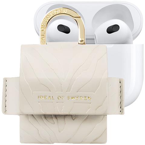 Mini Borsa Per Airpods 3 Modello Flo Textured Zebra Con Moschettone, Beige - Foto 1