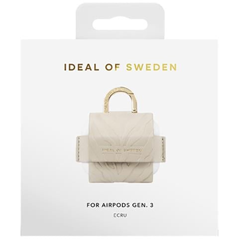 Mini Borsa Per Airpods 3 Modello Flo Textured Zebra Con Moschettone, Beige - Foto 4