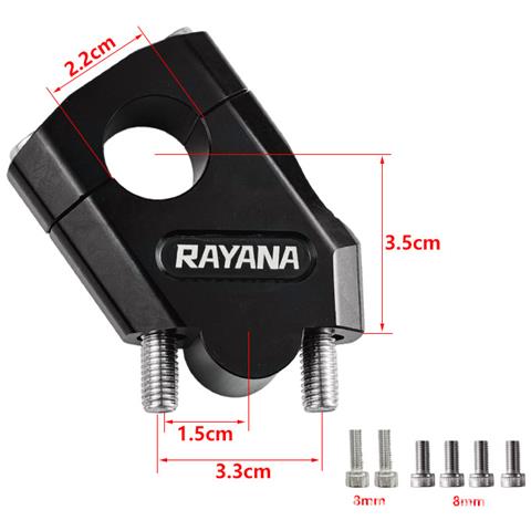 Rialzi Manubrio Moto Neri Diametro 22 Mm (1 Paio) - Foto 3