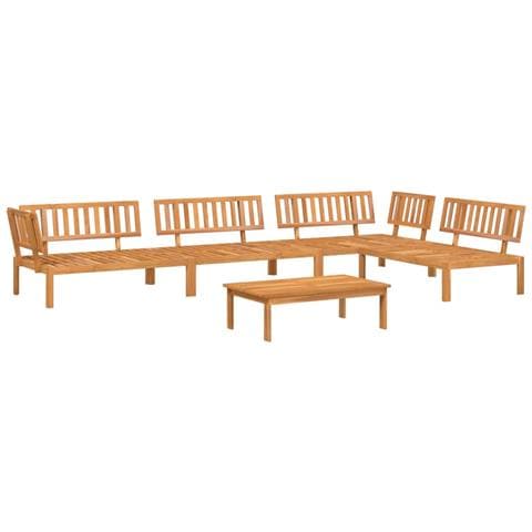 Set Divano Pallet Da Giardino 5 Pz In Legno Massello Di Acacia - Foto 2