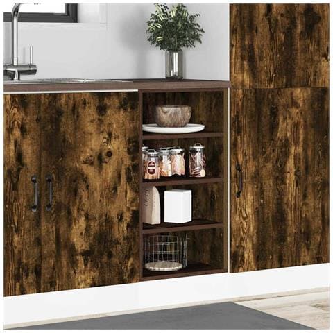 Armadio Inferiore Rovere Fumo 40x44,5x81,5 Cm Legno Multistrato - Foto 3