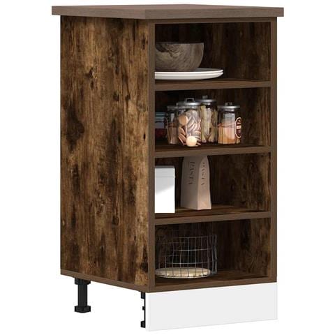 Armadio Inferiore Rovere Fumo 40x44,5x81,5 Cm Legno Multistrato - Foto 1