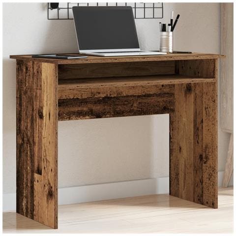 Scrivania Legno Antico 90x50x74 Cm In Legno Multistrato - Foto 1