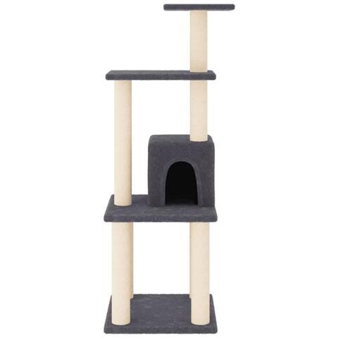 Lusso Casadino - Albero Per Gatti Con Tiragraffi In Sisal Grigio Scuro 105 Cm - Foto 2