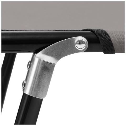 Lusso Casadino -  Lettino Prendisole Pieghevole Grigio In Acciaio - Foto 8