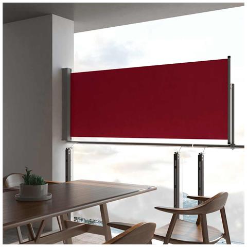 Tenda Laterale Retrattile Per Patio 100x300 Cm Rossa - Foto 8