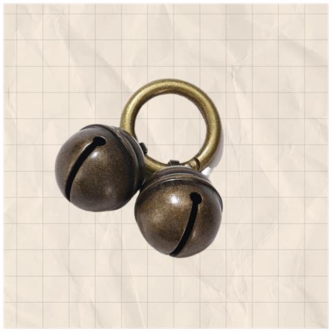 Elegante Campanella Per Animali Domestici In Bronzo Anticato Per Collari E Borse - Foto 4