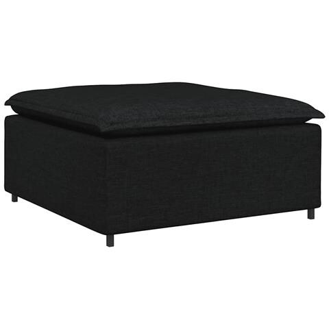 Modulo Poggiapiedi Divano Modulare Nero 100x100x48 cm - Foto 1