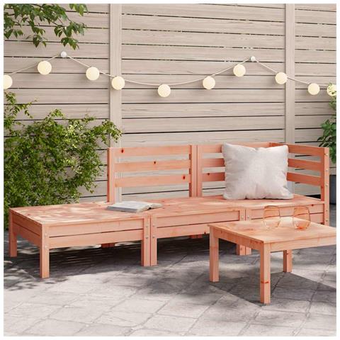 Divano da Giardino 3 Posti in Legno Massello di Douglas - Foto 2