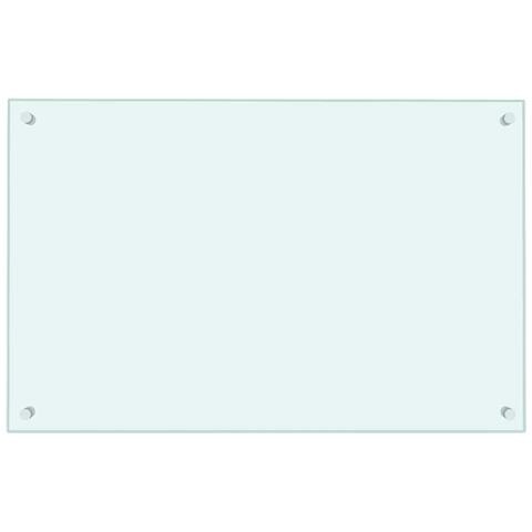 Paraschizzi per Cucina 2 pz Bianchi 80x50 cm in Vetro Temperato - Foto 2