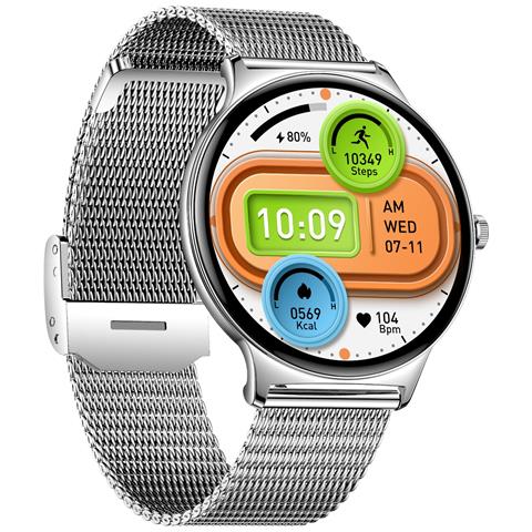Smartwatch Multifunzionale Con Monitoraggio Della Salute E Bluetooth Silver - Foto 7