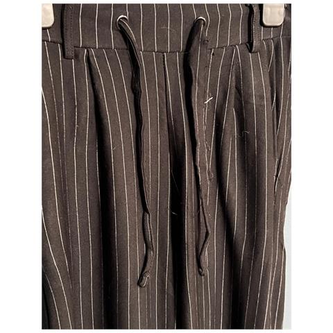 Pantaloni Da Donna Comodi Ed Eleganti Neri Con Motivo Piatto Bianco Taglia S - Foto 6