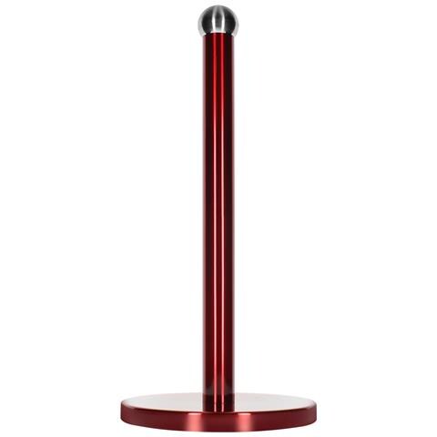 Portarotolo Da Cucina Con Effetto Metallizzato E Base Pesante Stabile, Rosso - Foto 2