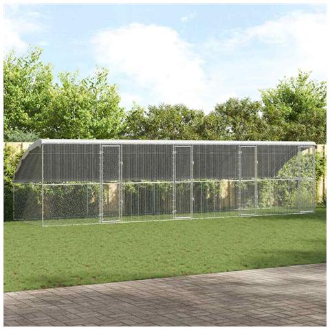 Gabbia per polli Argento 800 x 200 x 198.5 cm Acciaio zincato - Foto 2