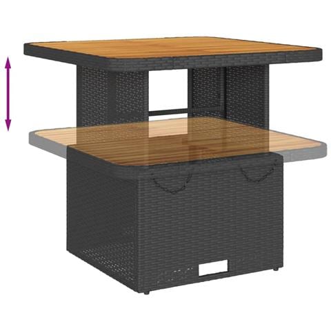 Set Salotto da Giardino con Cuscini 7pz Nero Polyrattan - Foto 9