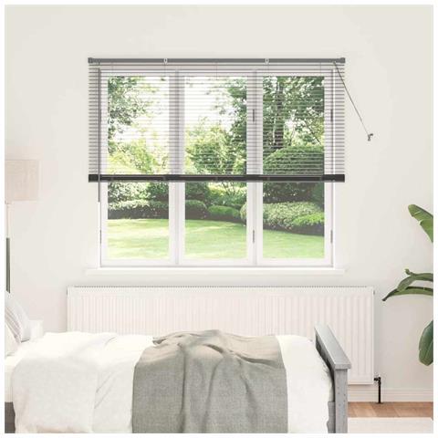 Tenda per Finestra con tende Manuale Grigio scuro Alluminio - Foto 2