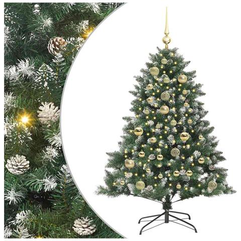 Albero di Natale artificiale con 150 LED Verde 120 cm - Foto 1