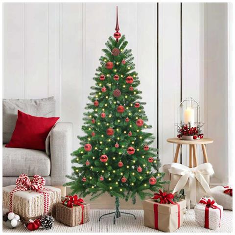 Albero di Natale con 150 LED con supporto Verde 150 cm PE - Foto 2
