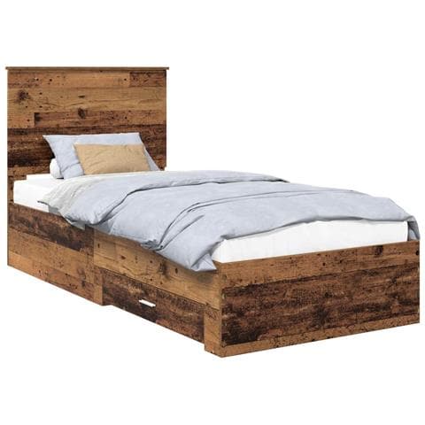 Struttura del letto Legno vecchio 90 x 200 cm Legno multistrato - Foto 1