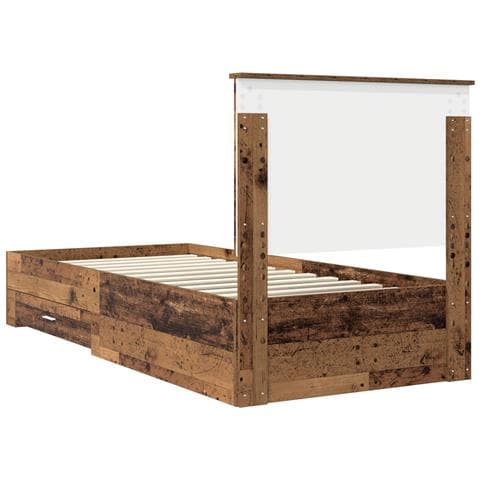 Struttura del letto Legno vecchio 90 x 200 cm Legno multistrato - Foto 9
