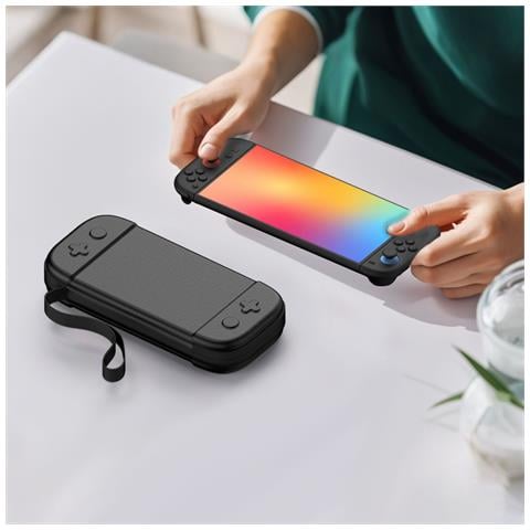 Custodia Per Nintendo Switch 2 - Borsa Protettiva Nera In Pelle Pu E Eva Black - Foto 2
