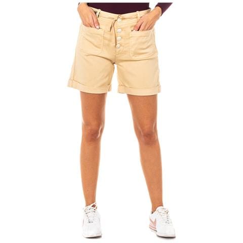 Pantaloncini Con Fondo Orlato E Passanti Per Cintura Lwb001 Da Donna - Foto 1