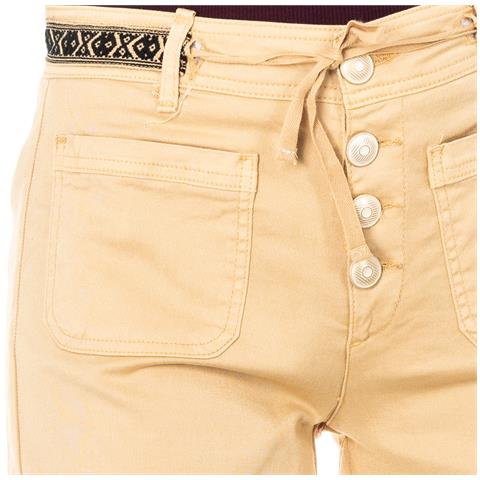 Pantaloncini Con Fondo Orlato E Passanti Per Cintura Lwb001 Da Donna - Foto 2
