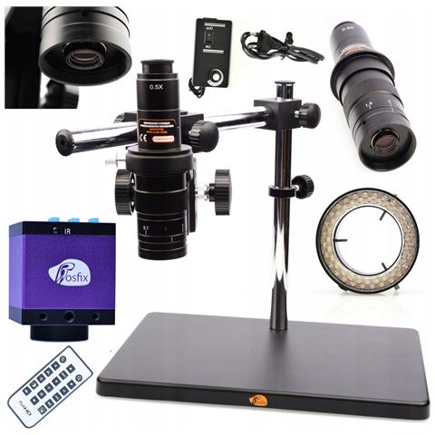 Mikroscopio Digitale Earth Pro Mcep-0.5x-pzrr Con Braccio Regolabile E Illuminatore 56xled | Zoom 7-45x, C-mount | Uso Professionale - Foto 1