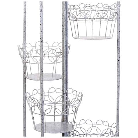 Portavasi In Metallo Per 6 Vasi Grigio 30,48x25,4x188,6h Cm - Foto 8